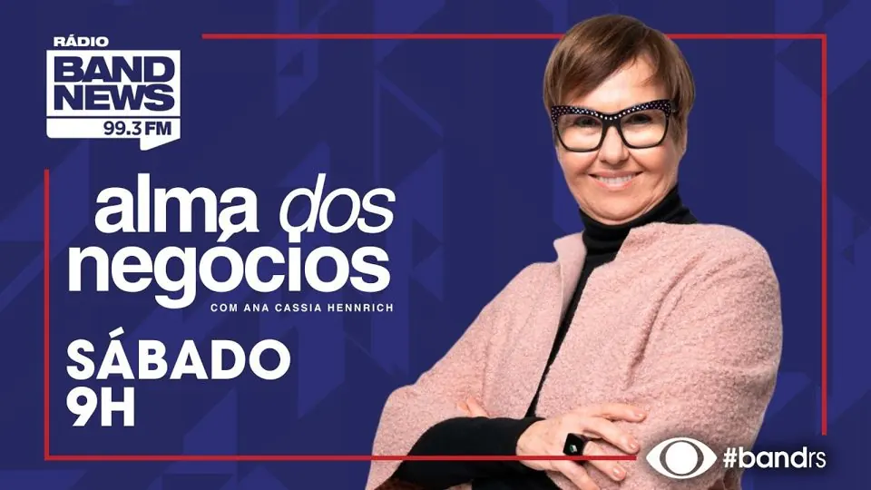 Chamada do programa Alma dos Negócios, da Rádio Band News RS